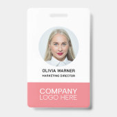 Badge ID personnalisé Photo de l'employé QR CODE LOGO RO (Avant)