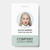 Badge ID personnalisé Photo de l'employé QR CODE LOGO SA (Avant)