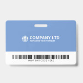 Badge ID personnel d'entreprise moderne (Back)