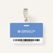 Badge ID personnel d'entreprise moderne (Dos avec clip)