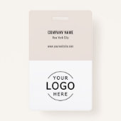 Badge ID personnel minimaliste simple (Dos)