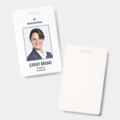 Badge ID personnel simple employé (Avant & arrière)