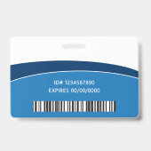 Badge ID Photo de Carte d'Identité Moderne avec Code-Bar (Arrière)