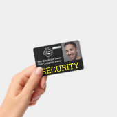 Badge ID photo de la Garde de sécurité noire professionn (Manuel / portable)