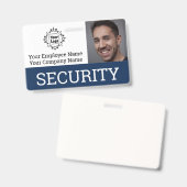 Badge ID photo de la Garde de sécurité professionnelle (Avant & arrière)