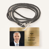 Badge ID photo de la société Modern Gold (Devant avec lanière)