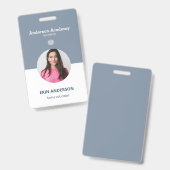 Badge ID photo de l'élève ou de l'enseignant de l'école  (Avant & arrière)