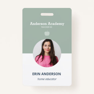 Badge ID photo de l'élève ou de l'enseignant de l'école