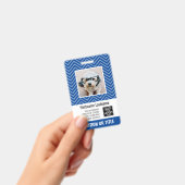 Badge ID photo de l'employé - chevron moderne, logo, cod (Manuel / portable)