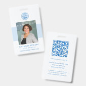 Badge ID photo de l'employé Code QR de sécurité de l'ent (Avant & arrière)