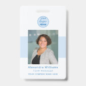 Badge ID photo de l'employé Code QR de sécurité de l'ent (Avant)