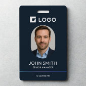 Badge ID photo de l'employé de la marine moderne