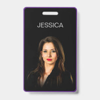 ID photo de l'employé de l'entreprise noir pourpre