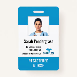Badge ID photo de l'employé du centre Médicale personnal