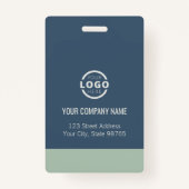 Badge ID photo de l'employé Logo de l'entreprise Gras Bl (Dos)