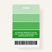 Badge ID photo de l'employé - logo rayé, professionnel (Dos)