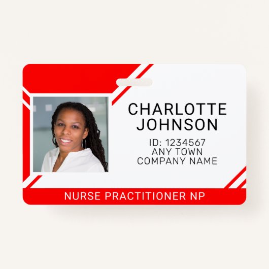 Badge ID photo de l'employé Médicale (Devant)