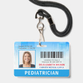 Badge ID photo de l'employé Médicale de l'hôpital (Front with Lanyard)