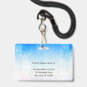 Badge ID photo de l'employé Médicale de l'hôpital (Back with Lanyard)