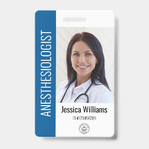 Badge ID photo de l'employé Médicale de l'hôpital MD