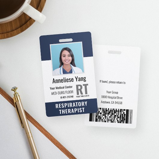 Badge ID photo de l'employé Médicale personnalisé