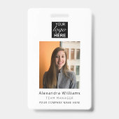 Badge ID photo de l'employé Sécurité de la société (Front)