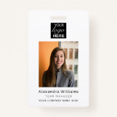 Badge ID photo de l'employé Sécurité de la société (Devant)