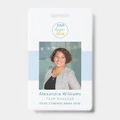 Badge ID photo de l'employé Sécurité du logo de la socié (Avant)