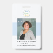 Badge ID photo de l'employé Sécurité du logo de la socié (Avant)