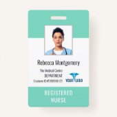 Badge ID photo de l'infirmière du centre Médicale (Devant)