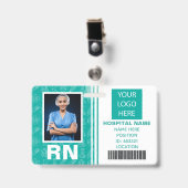 Badge ID photo de l'infirmière Médicale inscrite (Front with Clip)