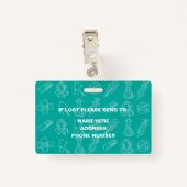 Badge ID photo de l'infirmière Médicale inscrite (Dos avec clip)