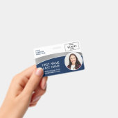 Badge ID Photo de Logo Moderne Code-Barres Nom de l'Empl (Manuel / portable)