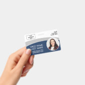 Badge ID Photo de Logo Moderne Code-Barres Nom de l'Empl (Manuel / portable)