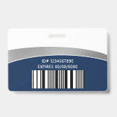 Badge ID Photo de Logo Moderne Code-Barres Nom de l'Empl (Arrière)
