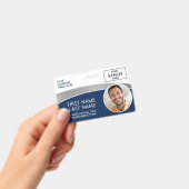 Badge ID Photo de Logo Moderne Code-Barres Nom de l'Empl (Manuel / portable)