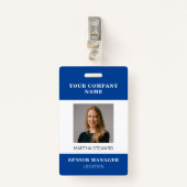 Badge ID photo de votre société (Devant avec clip)