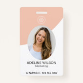 Badge ID photo du logo de l'entreprise professionnelle (Devant)