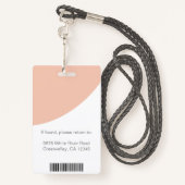 Badge ID photo du logo de l'entreprise professionnelle (Derrière avec lanière)