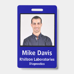 Badge ID photo employé avec détails personnalisés