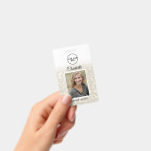 Badge ID photo employé de la Parties scintillant Silver- (Manuel / portable)