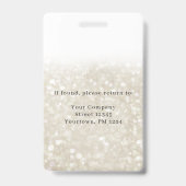 Badge ID photo employé de la Parties scintillant Silver- (Arrière)