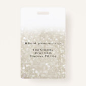 Badge ID photo employé de la Parties scintillant Silver- (Dos)