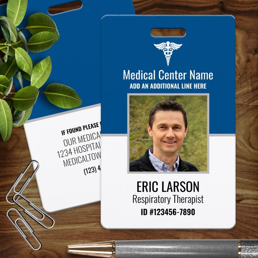 Badge ID photo Employé Médicale personnalisé