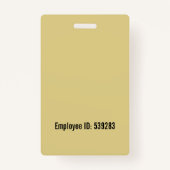 Badge ID photo employé personnalisé (Dos)