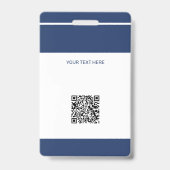 Badge ID photo employé QR CODE sécurité de l'entreprise (Arrière)