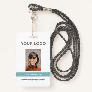 Badge ID photo employé Turquoise de l'entreprise