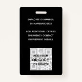 Badge ID PHOTO - Employé VIP Pass Fille Posters de anima (Dos)