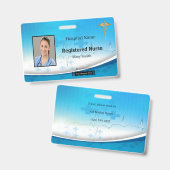 Badge ID photo Médicale de Caduceus (Front & Back)