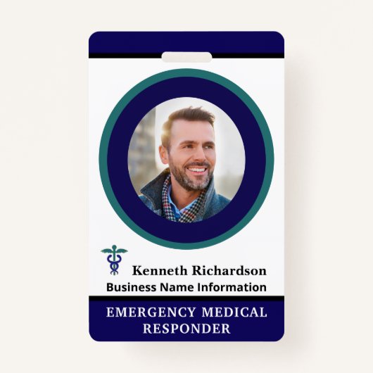 Badge ID photo Médicale de l'employé Personnaliser le ba (Devant)
